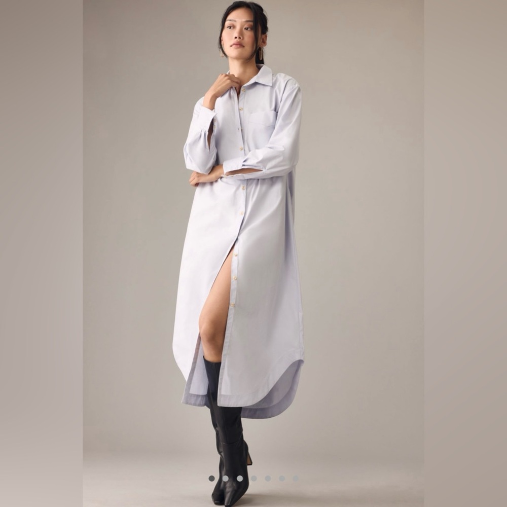 Anthropologie the Soren Long-Sleeve Shirt Dress by Maeve